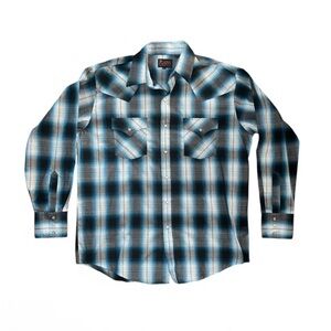 Plaid Western Wear Plaid Pearl Button Down Shirt